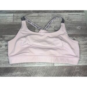 Torrid Active Sports Bra Sz 1x‎ Light Pink Criss Cross Back Running workout Bra